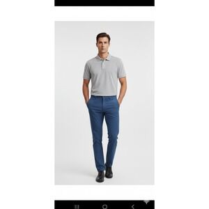 Fabletics The Only Pant Men's Size L Blue NWT Water-Repellent Tech Golf Chino